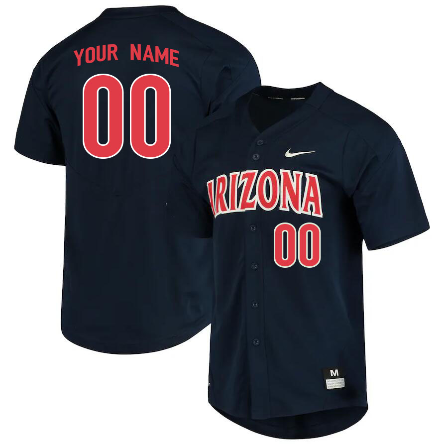 Custom Arizona Wildcats Name And Number Big 12 Conference College Baseball Jerseys Stitched Sale-Navy
